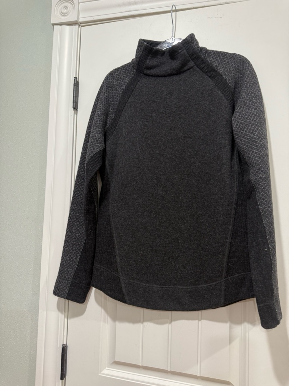 Prana Charcoal & Heather Gray Turtleneck Pullover Sweater